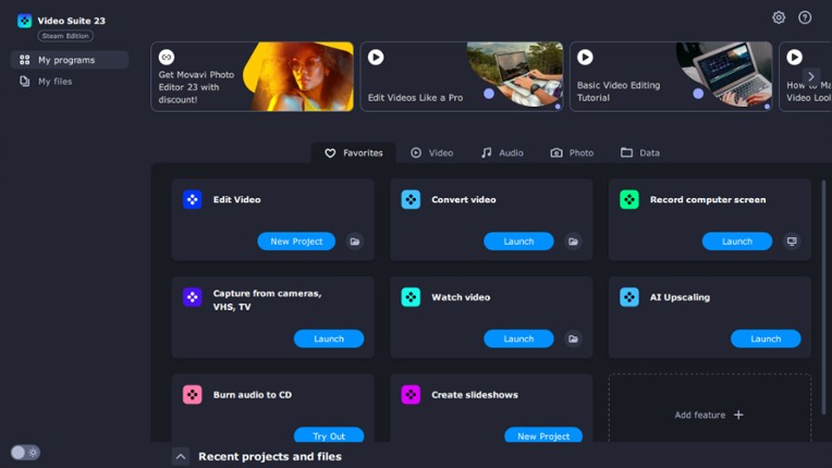 Movavi Video Suite 2023 Steam Edition - An all-in-one video maker: an editor, converter, screen recorder, and more! screenshot