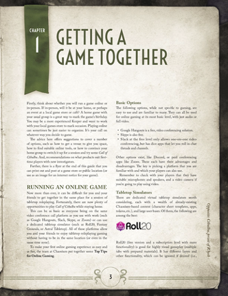 Call of Cthulhu 40th Anniversary Game Organization Guide screenshot