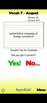 7th Grade Vocabulary screenshot