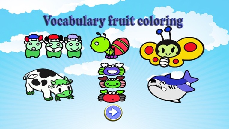 Animals Vocabulary Coloring Books screenshot