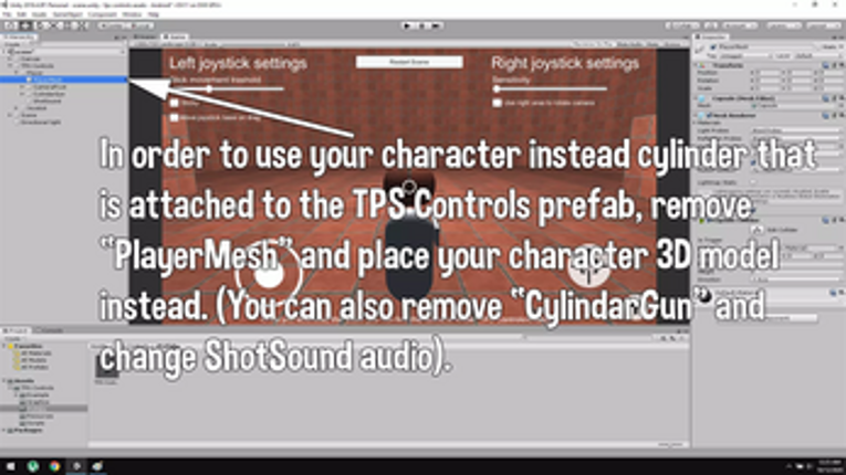 TPS Controls for mobile devices - Unity Source Code Image