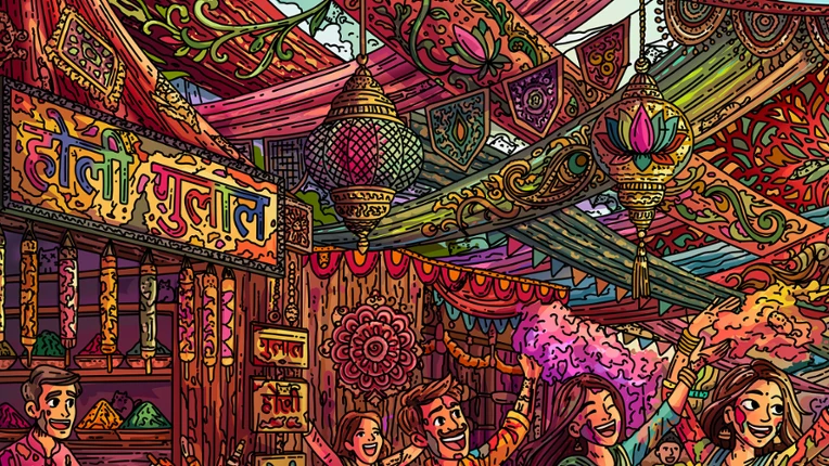 100 Holi Cats screenshot