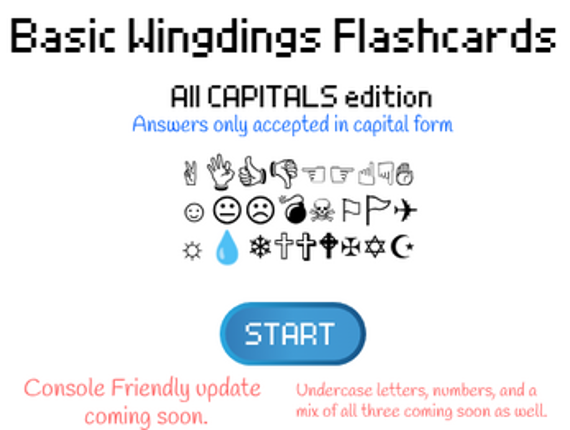 Basic Wingdings Flashcards screenshot