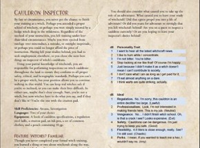 Cauldron Inspector - Background for 5e & Troika! Image