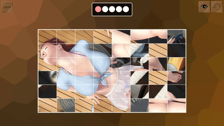 Easy hentai puzzle screenshot
