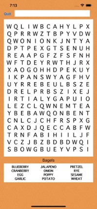 Food Word Search Image