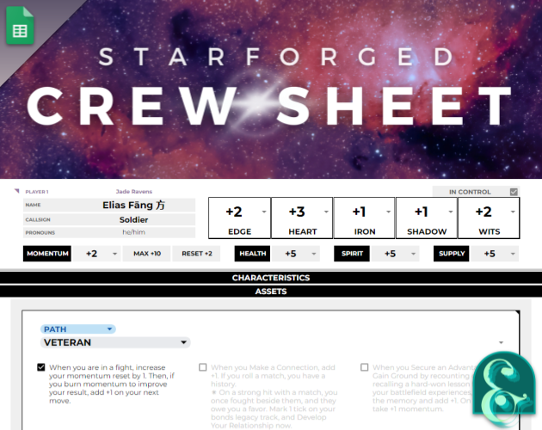 Starforged Crew Sheet Image