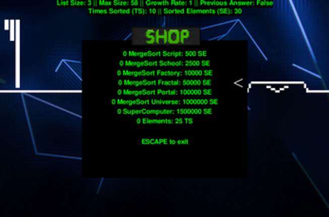 Idle Merge Sort screenshot