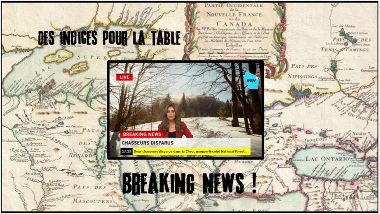 Breaking news - Des indices pour la table Image
