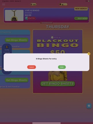 Live Q Bingo screenshot