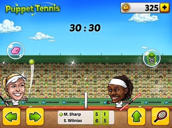Puppet Tennis: Topspin Tournament of big head Marionette legends Image