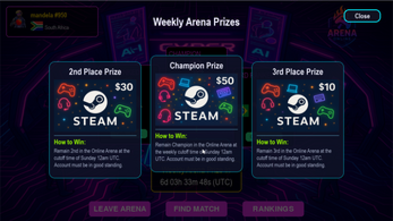 Cyber Pong AI screenshot