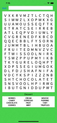 Food Word Search Image