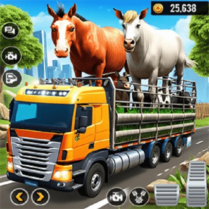 Truck Driving Animal Transport Image