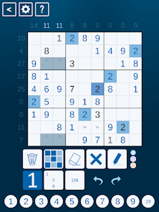 Sandwich Sudoku screenshot