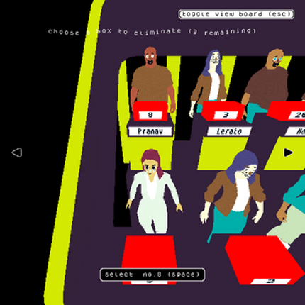 gameshow where you open boxes and say yes/no to selling your box screenshot