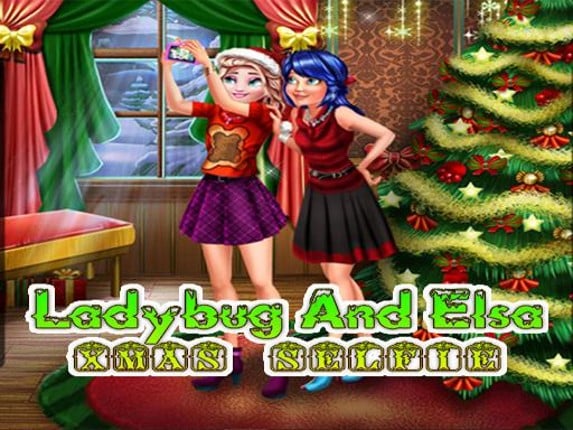 Ladybug And Elsa Xmas Selfie Game Cover