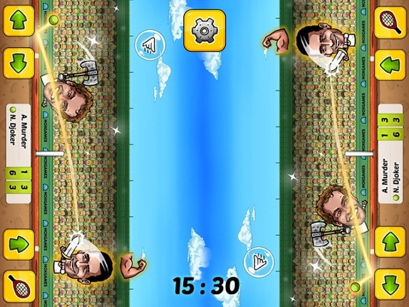 Puppet Tennis: Topspin Tournament of big head Marionette legends screenshot