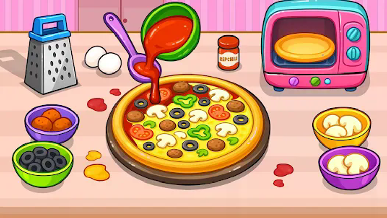 Kitchen Set Cooking Restaurant Image