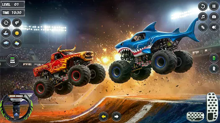 Monster Truck Demolition Stunt Image