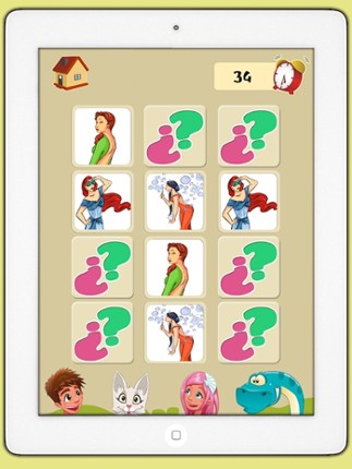 Memory game of top models - Games for brain training for children and adults screenshot