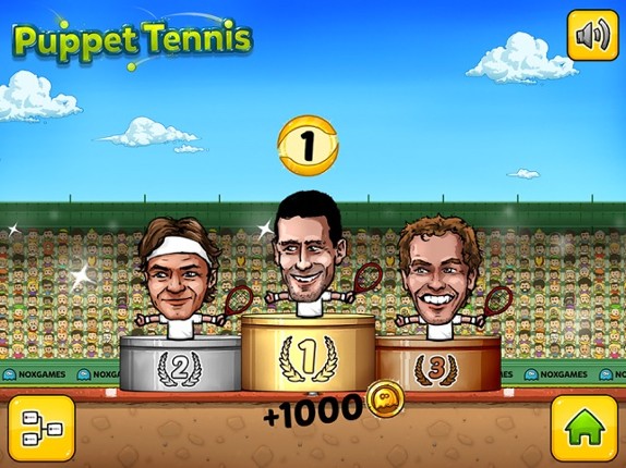 Puppet Tennis: Topspin Tournament of big head Marionette legends screenshot