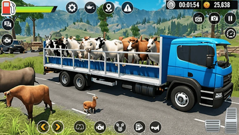 Truck Driving Animal Transport Image