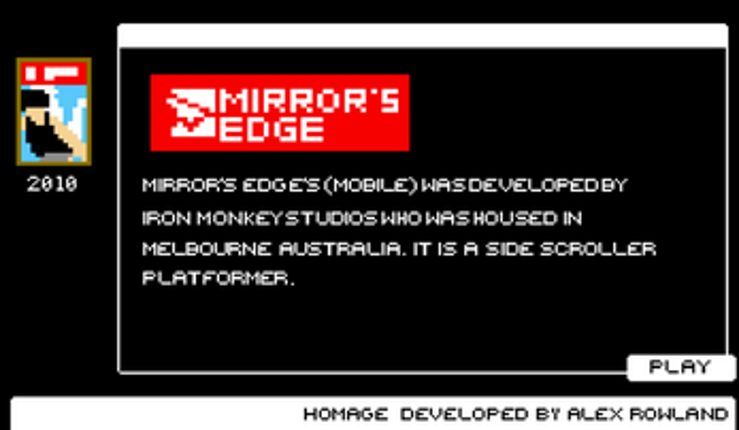 Pixels of the Past: Australia's Game Legacy Mirror's EdgeEdition Image