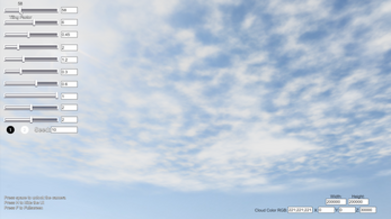 Procedural 2D Clouds Extension For Gdevelop Image
