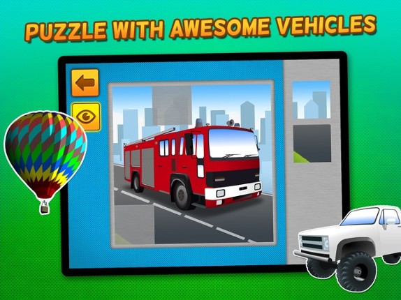 Kids & Play Cars, Trucks, Emergency & Construction Vehicles Puzzles – Free Image