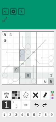 Arrow Sudoku screenshot