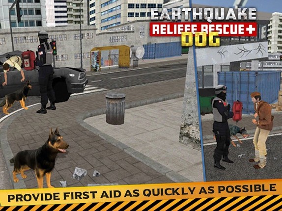Earthquake Relief & Rescue Simulator : Play the rescue sniffer dog to Help earthquake victims. screenshot