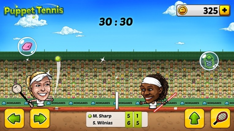 Puppet Tennis: Topspin Tournament of big head Marionette legends screenshot