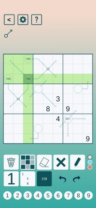Arrow Sudoku screenshot
