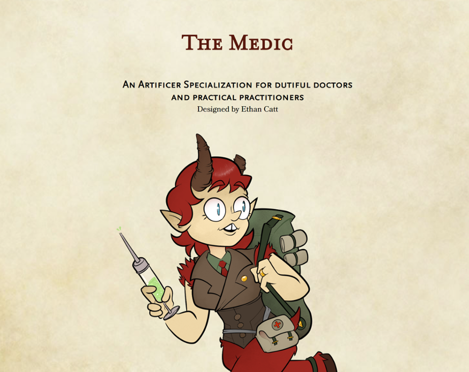 Games like Artificer Subclass - The Medic (D&D 5e)
