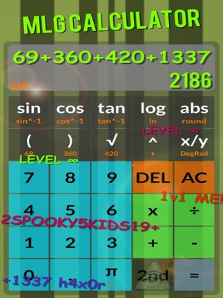 Calculator MLG screenshot