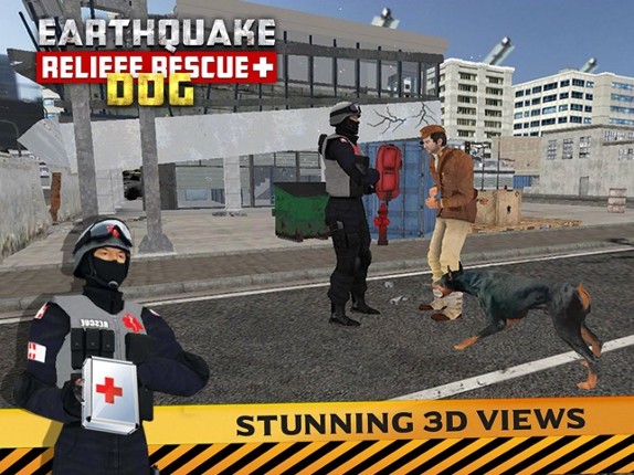 Earthquake Relief & Rescue Simulator : Play the rescue sniffer dog to Help earthquake victims. screenshot