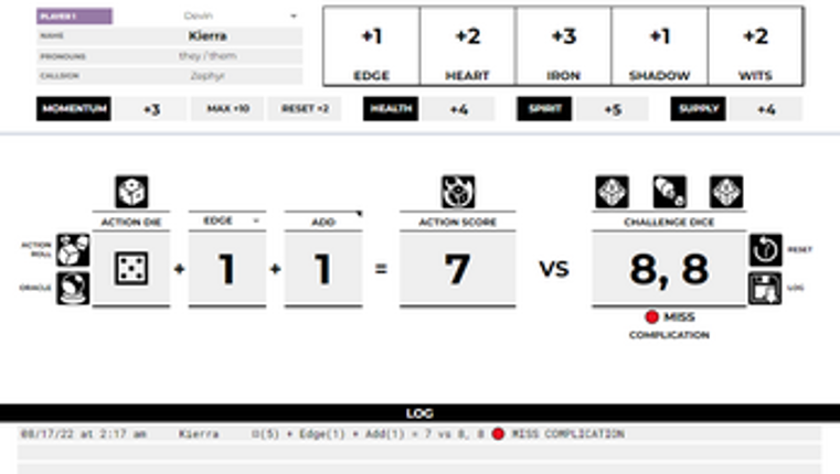 Starforged Crew Sheet screenshot