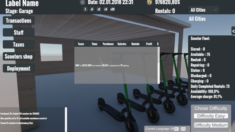 Kicksharing Tycoon screenshot