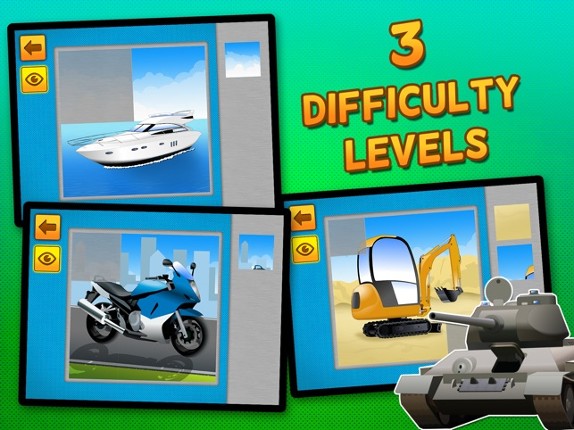 Kids & Play Cars, Trucks, Emergency & Construction Vehicles Puzzles – Free Image