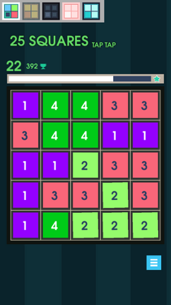 25 Squares - Tap Tap screenshot