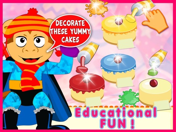 Valentine's Princess Candy Kitchen -  Educational Games for kids &amp; Toddlers to teach Counting Numbers, Colors, Alphabet and Shapes! screenshot