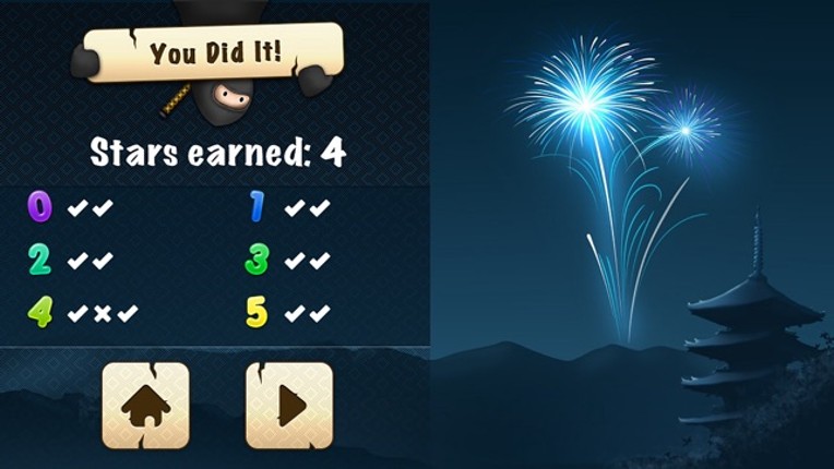 123 Ninja the First Numbers Slicing Game for Kids screenshot