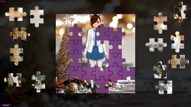 Anime Jigsaw Girls - Christmas Image