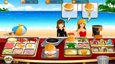 Burger Cooking Restaurant Image