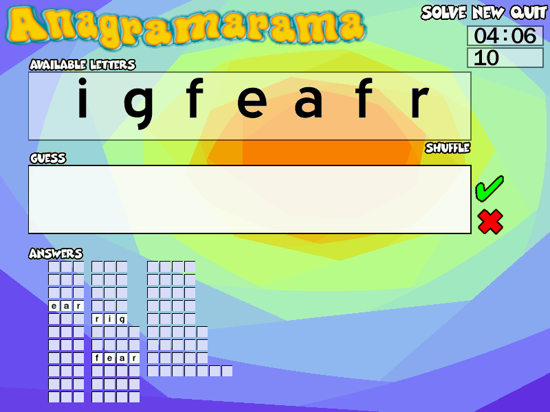 Games like Anagramarama
