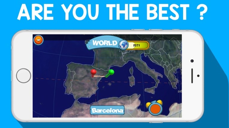 GEO GLOBE QUIZ 3D - Free World City Geography Quizz App screenshot