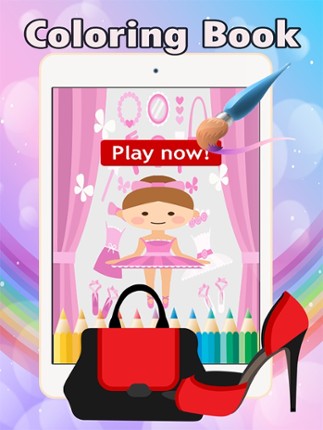 Girl Dress Up Coloring Book: fun with these coloring pages games free for kids screenshot