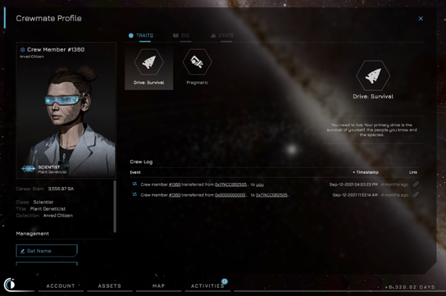 Influence screenshot
