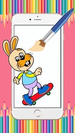 Dog art pad : Learn to paint and draw animal coloring pages printable for kids free screenshot